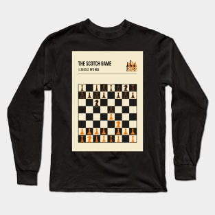 The Scotch Game Chess Openings Art Poster in a minimal style. Long Sleeve T-Shirt